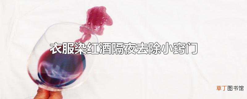 衣服染红酒隔夜去除小窍门