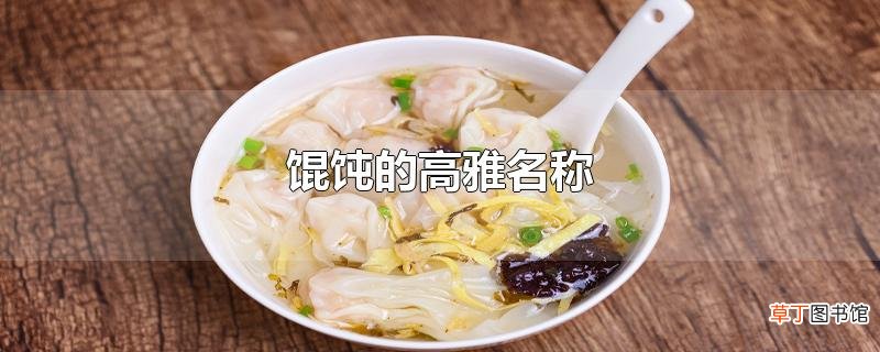 馄饨的高雅名称