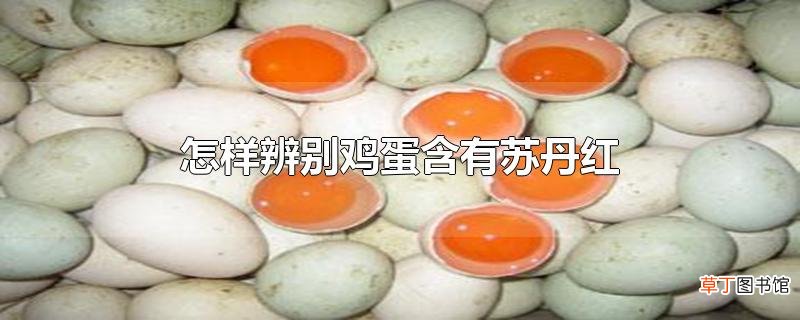 怎样辨别鸡蛋含有苏丹红
