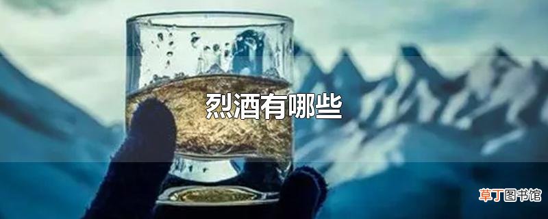 烈酒有哪些
