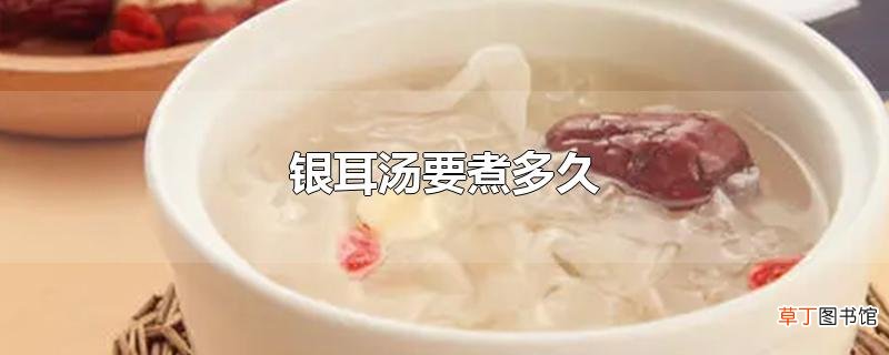 银耳汤要煮多久