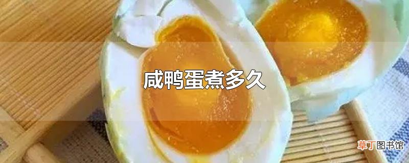 咸鸭蛋煮多久