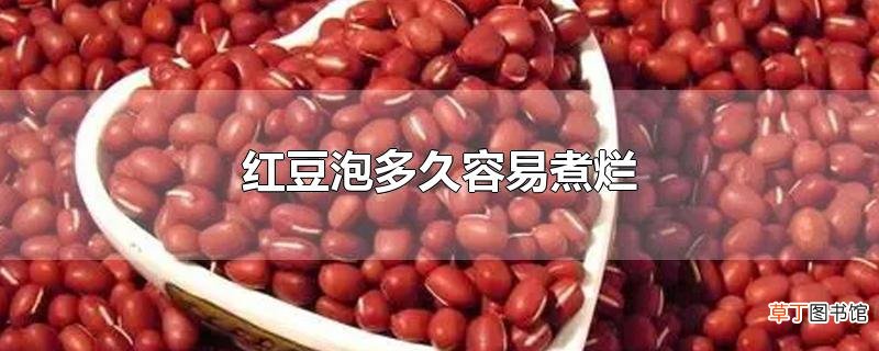 红豆泡多久容易煮烂