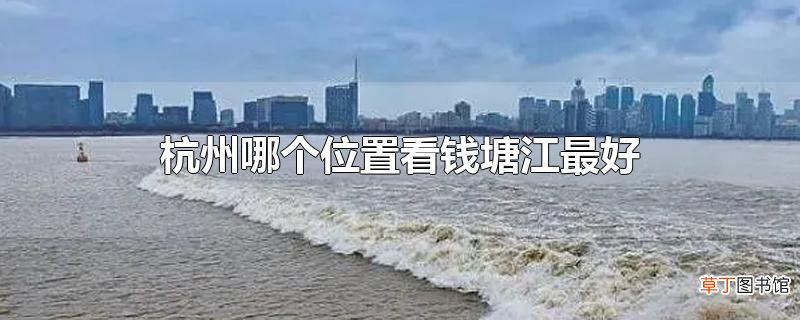 杭州哪个位置看钱塘江最好