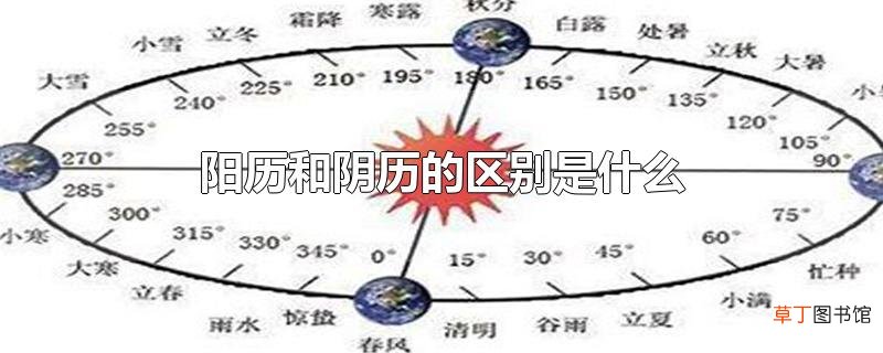 阳历和阴历的区别是什么