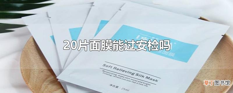 20片面膜能过安检吗