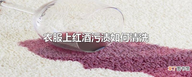 衣服上红酒污渍怎么清洗