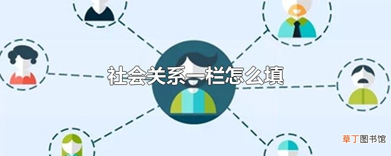 社会关系一栏怎么填
