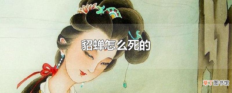 貂蝉怎么死的