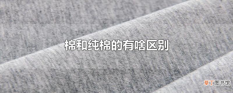 棉和纯棉的有啥区别
