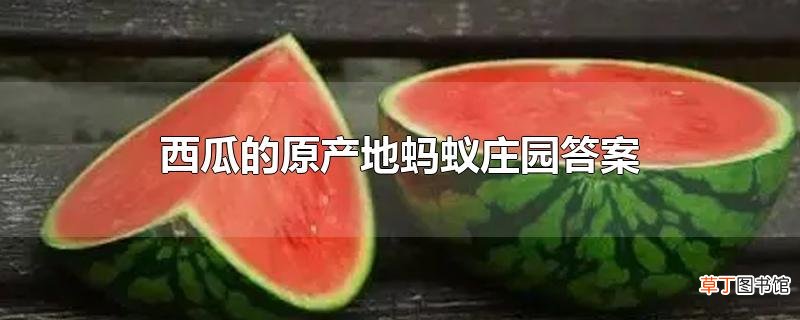 西瓜的原产地蚂蚁庄园答案