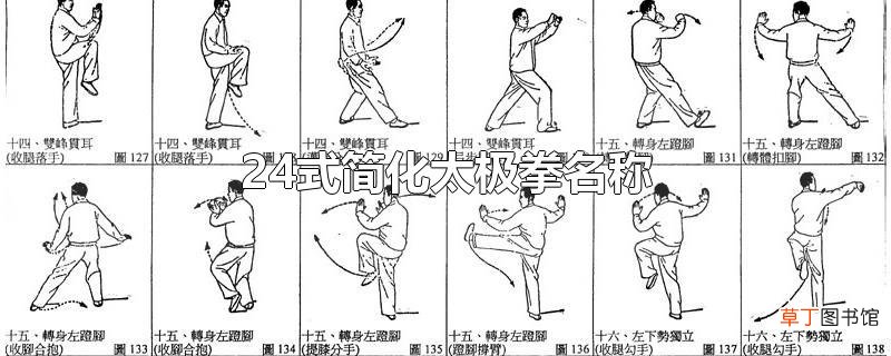 24式简化太极拳名称