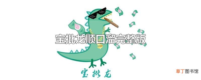 宝批龙顺口溜完整版