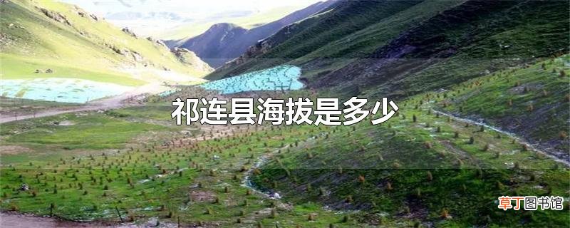 祁连县海拔是多少
