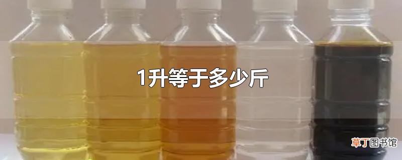 1升等于多少斤