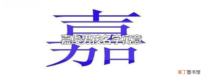 嘉俊男孩名字寓意