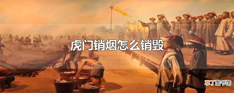 虎门销烟怎么销毁