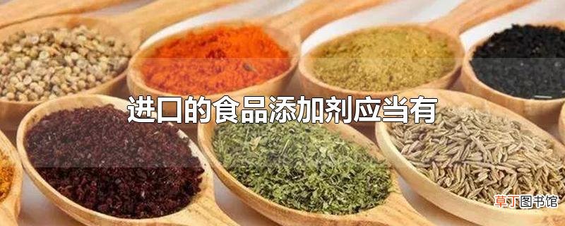 进口的食品添加剂应当有