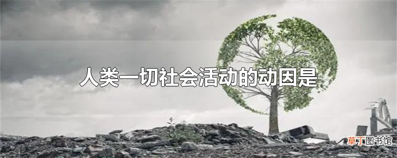 人类一切社会活动的动因是