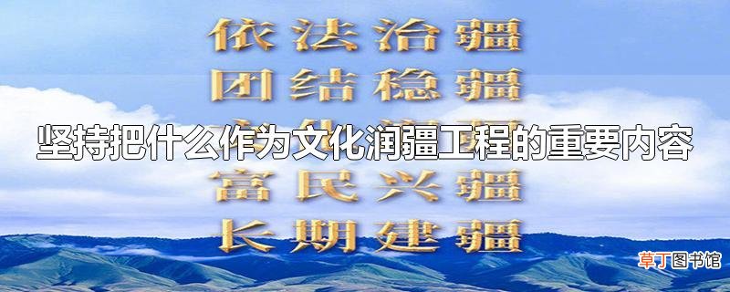 坚持把什么作为文化润疆工程的重要内容