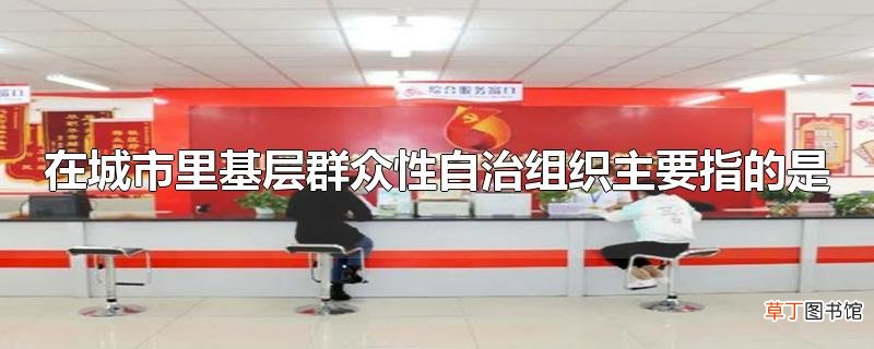 在城市里基层群众性自治组织主要指的是