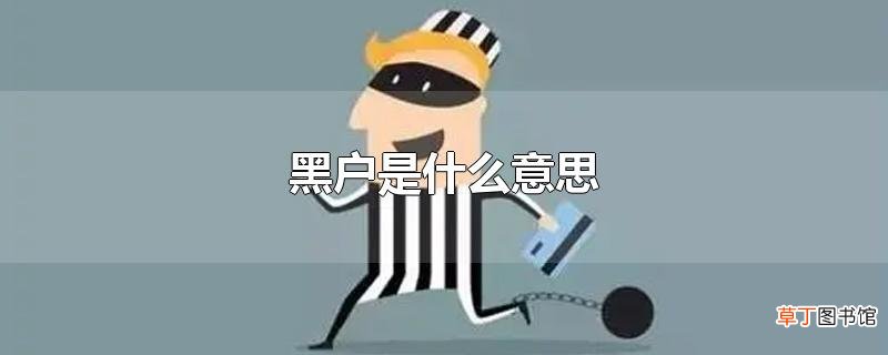 黑户是什么意思