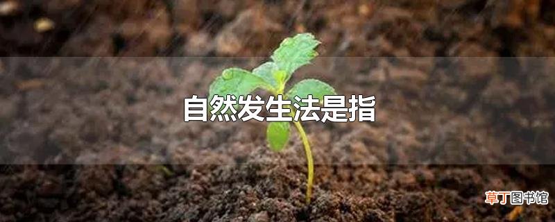 自然发生法是指