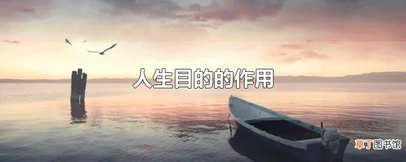 人生目的的作用