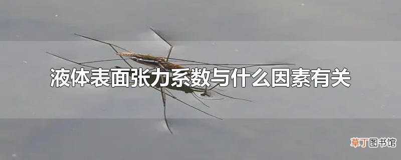 液体表面张力系数与什么因素有关
