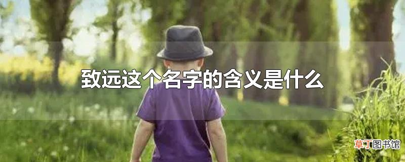 致远这个名字的含义是什么