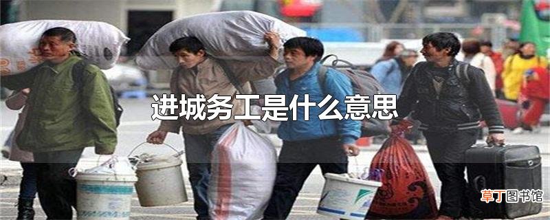 进城务工是什么意思