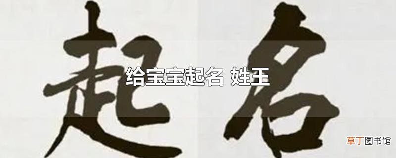 给宝宝起名 姓王