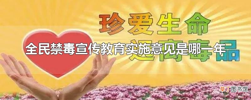 全民禁毒宣传教育实施意见是哪一年