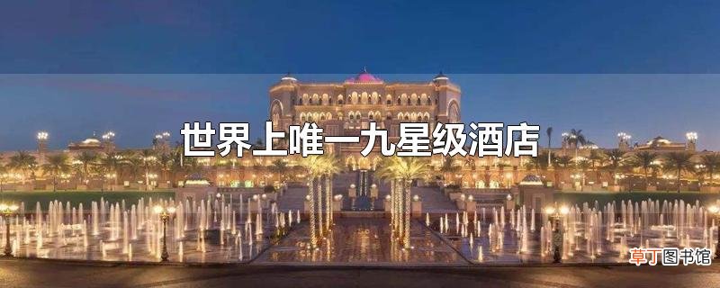 世界上唯一九星级酒店