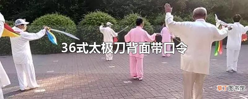 36式太极刀背面带口令