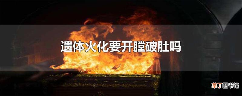 遗体火化要开膛破肚吗