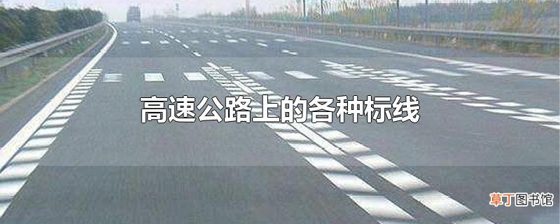 高速公路上的各种标线