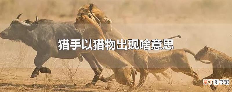 猎手以猎物出现啥意思