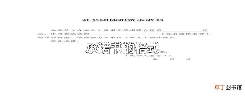 承诺书的格式