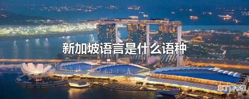 新加坡语言是什么语种