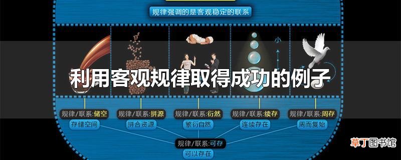 利用客观规律取得成功的例子