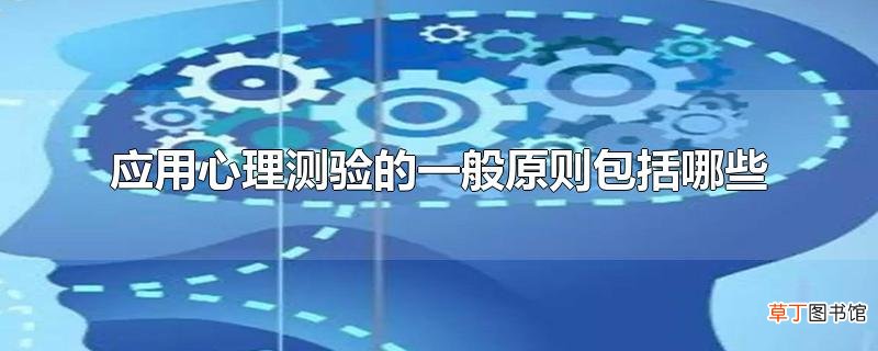 应用心理测验的一般原则包括哪些