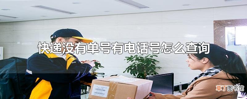 快递没有单号有电话号怎么查询