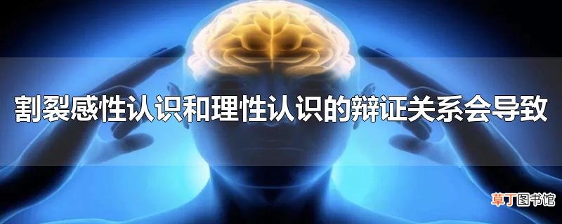 割裂感性认识和理性认识的辩证关系会导致