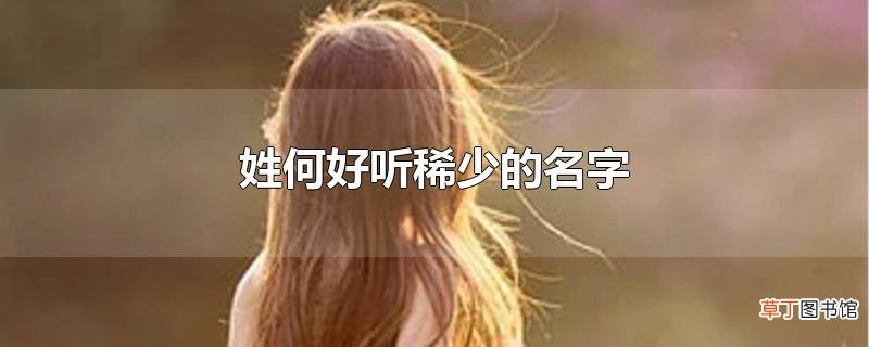 姓何好听稀少的名字