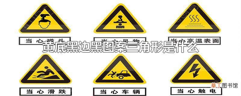 黄底黑边黑图案三角形是什么标志