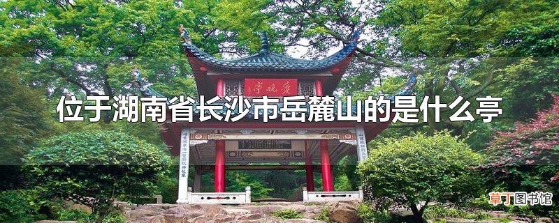 位于湖南省长沙市岳麓山的是什么亭
