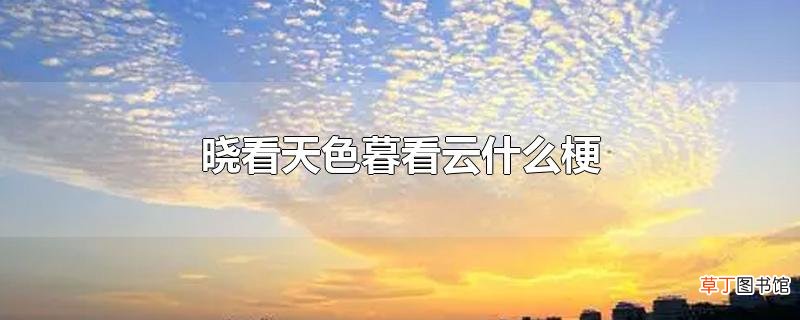 晓看天色暮看云什么梗