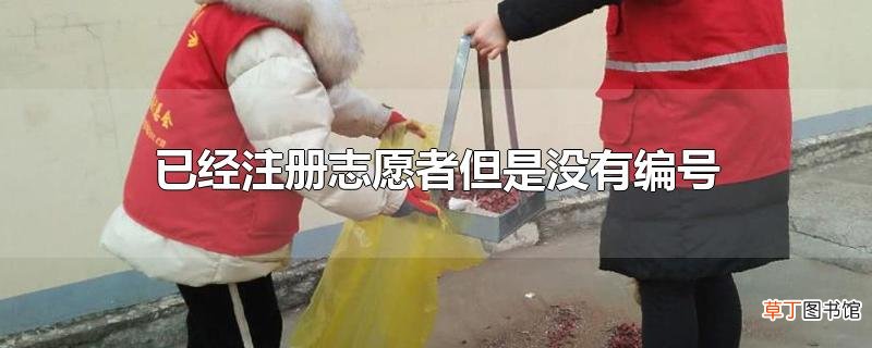 已经注册志愿者但是没有编号