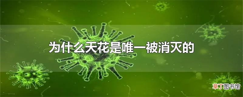 为什么天花是唯一被消灭的